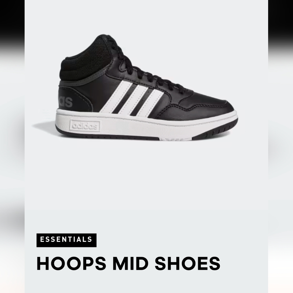 Adidas Hoops Mid Shoes Kids Size 2